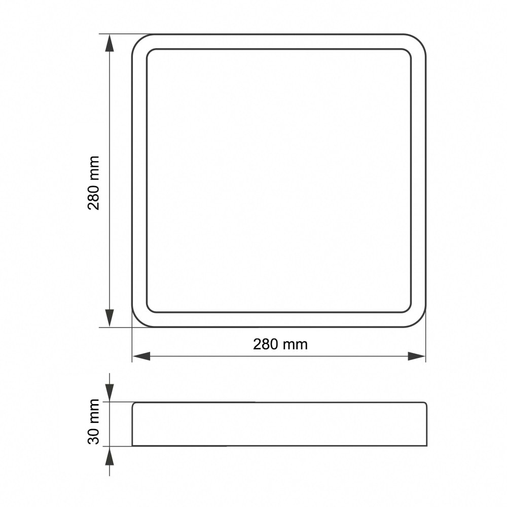 24W SIVA ÜSTÜ KARE LED PANEL GÜNIŞIĞI