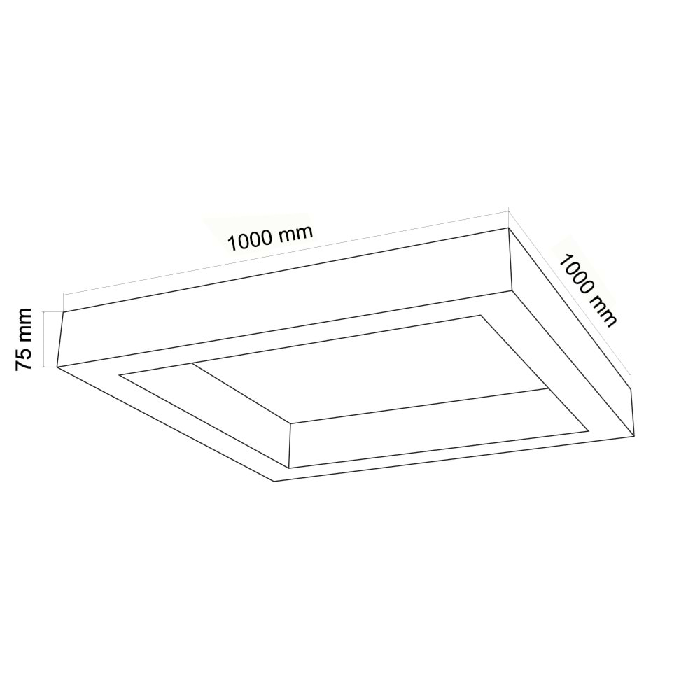 100X100CM KARE LINEAR GÜNIŞIĞI