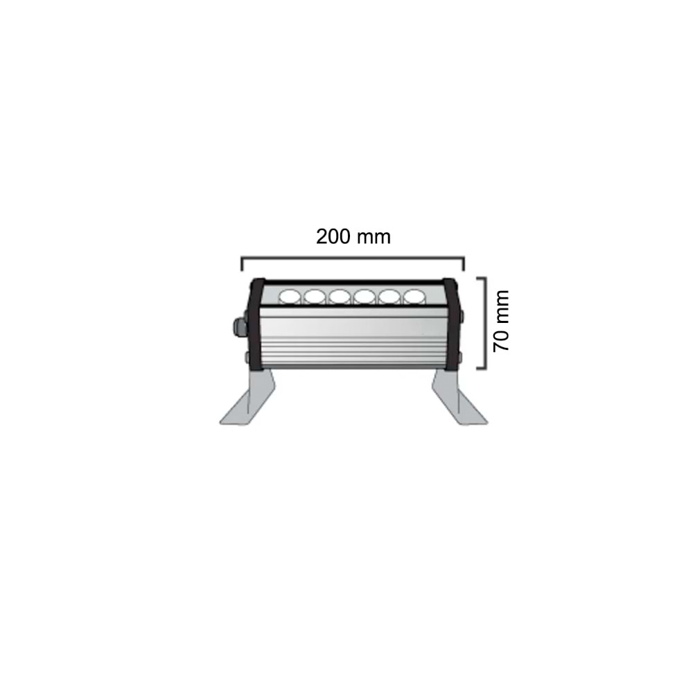 6W 20CM WALLWASHER KIRMIZI