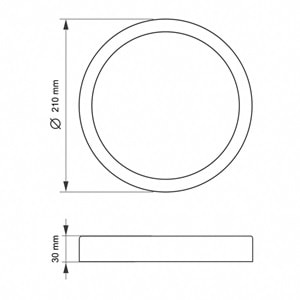 18W SIVA ÜSTÜ YUVARLAK LED PANEL BEYAZ