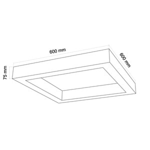 60x60CM KARE LINEAR GÜNIŞIĞI