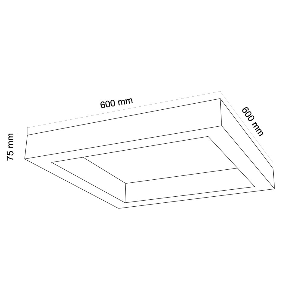 60x60CM KARE LINEAR BEYAZ